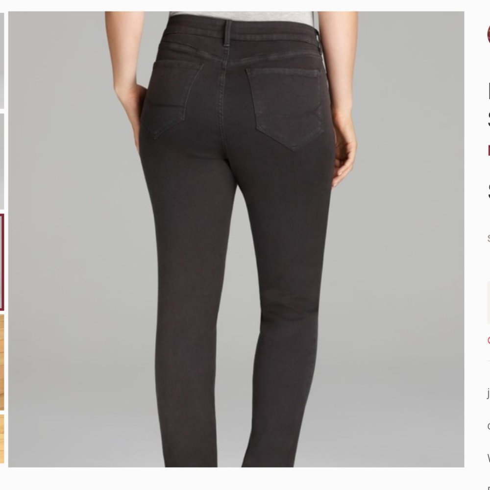 NYDJ Jade Gunmetal Denim Legging Mid Rise Size 2 - Picture 2 of 16